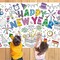 Edge Collections -51" x 30"-Multi-DIY Happy New Year Coloring Tablecloth-1 pcs
